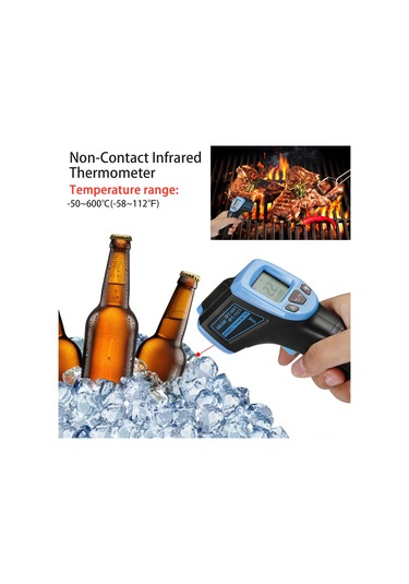 Tenfowee "yüksek Hassasiyetli Endüstriyel Kızılötesi Termometre -50 C-600 C Mavi Renk"