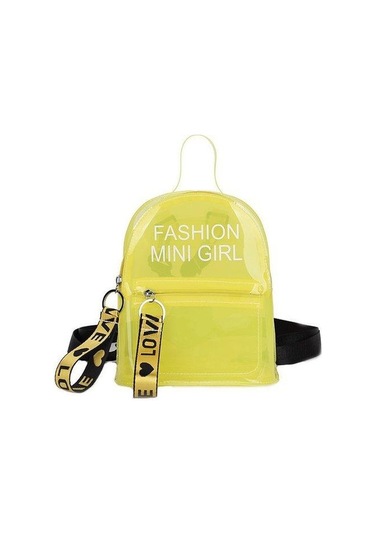 Kadın Sırt Çantaları Şeffaf Pvc Jöle Kadın Çantası Küçük Omuz Çantaları Genç Kızlar İçin Moda Rahat Sırt Çantası Orange Turuncu