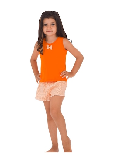 The Don Anne-Kız Turuncu Kız Çocuk Şort Takımı (9-14 Yaş)