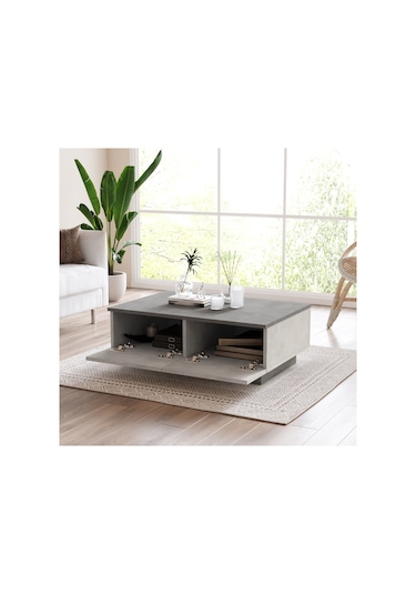 Yurudesign Luvio Orta Sehpa 2 Kapaklı Beton-Taş Lv17-Gt