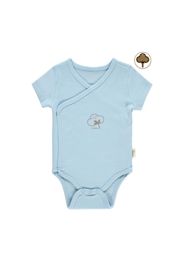 Civil Baby Bebek Organik Çıtçıtlı Badi 0-3 Ay Mavi 14330R008SS1-3 Mavi