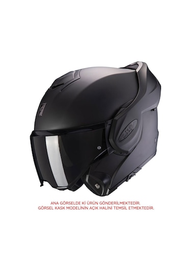Scorpion Exo-tech Evo Traveller Çene Açılabilir Motosiklet Kaskı Siyah Kırmızı