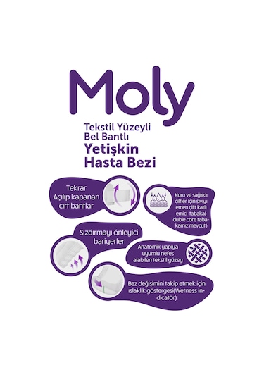 Moly Hasta Bezi Belbantlı XL 30'Lu