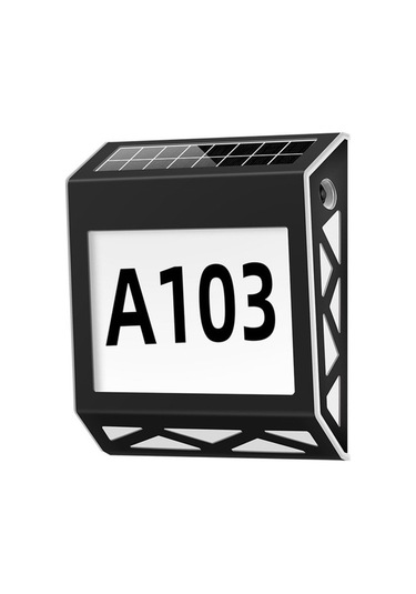 Agoodshop Su Geçirmez Sokak Işareti Güneş Enerjili Dijital Ev Işığı Numara Duvar Işığı Adres Işa