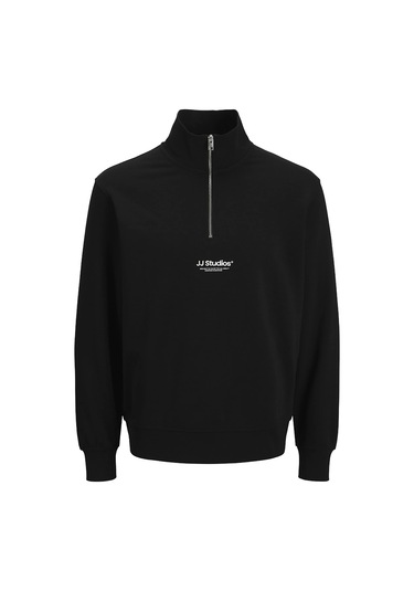 Jack & Jones Soho Erkek Siyah Sweatshirt 12278793-b Siyah