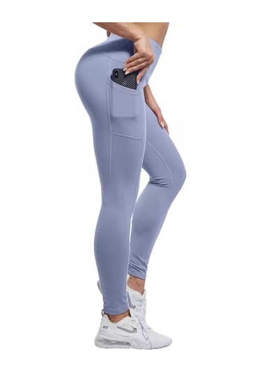 İlkbahar Ve Yaz Aylarında Yeni Yoga Pantolonları Yan Cepler Azul Mavisi