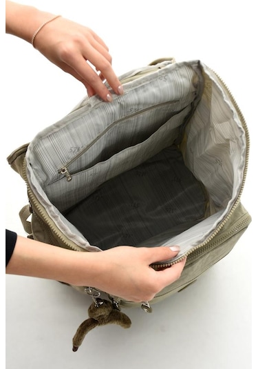 Unisex Dağcı Çantası Kamp Çantası Seyahat Çantası Hafif Klinkır Kumaş Outdoor Çanta 50 30 Cm Bej