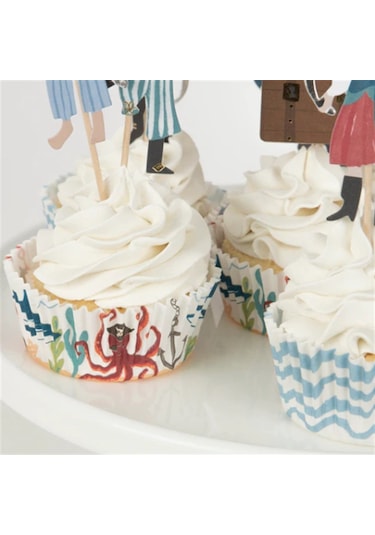 Meri Meri - Pirate Ship Cupcake Kit - Korsan Gemisi Cupcake Seti - 24'lü