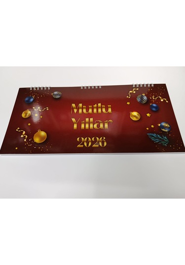 2026 Spiralli Masa Takvimi Büyük Boy 16 X 34