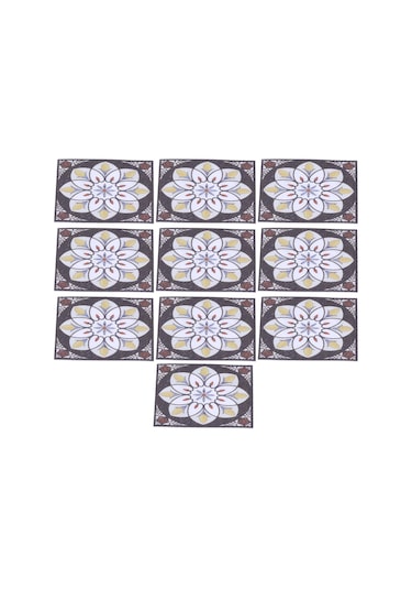 Hangfox 20 Adet Pvc Su Geçirmez Zemin Köşe Sticker - Dayanıklı Otomatik Yapışkan Salon Koruyucu Dekoratif Diagonal Yapişkan 8x8cm Diğer