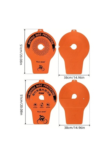 Willowhaven West Biking Bisiklet Disk Fren & Zincir Koruyucu Style B Çamur Yağmur Dayanıklı Pvc