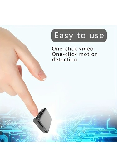 Xuweiwei Black Twopcs Mini Kamera Seti: Sd Destekli Ev Bebek Kedi Nöbetçi Kamera Hareket Algılama Dahili Pil