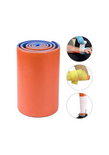 Neevoyu Acil Durumlarda Hayat Kurtaran Taşınabilir Esnek Atel - Kamp & Doğa Yürüyüşü İçin 112 Karakter Turuncu