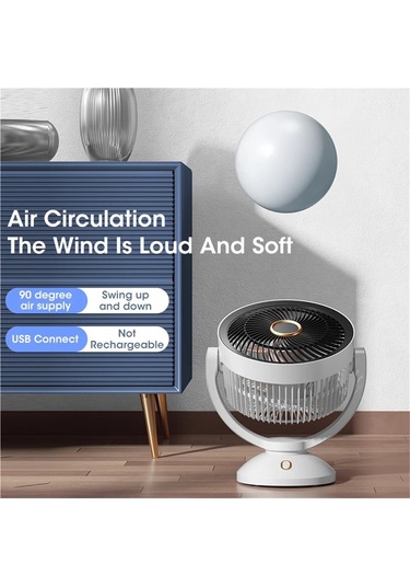 Jialan Usb Hava Sirkülasyonu Elektrikli Fan Şarj Edilebilir Masa