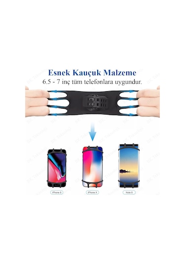 Motosiklet Bisiklet Telefon Tutucu - Siyah