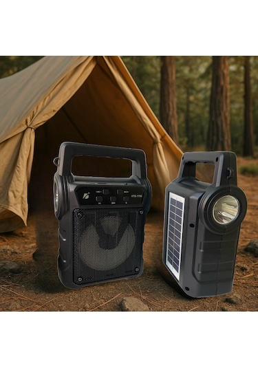 Ktf1706 Camping Outdoor Bluetooth Hoparlör Solar Enerji Panelli