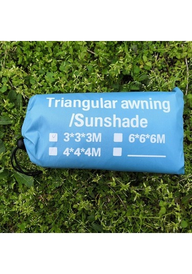 Açık Güneşlik Üçgen Gökyüzü Ekranı Basit Güneş Koruma Gölgelik, Boyut: 4x4x4m Rastgele Renk Çok Renkli