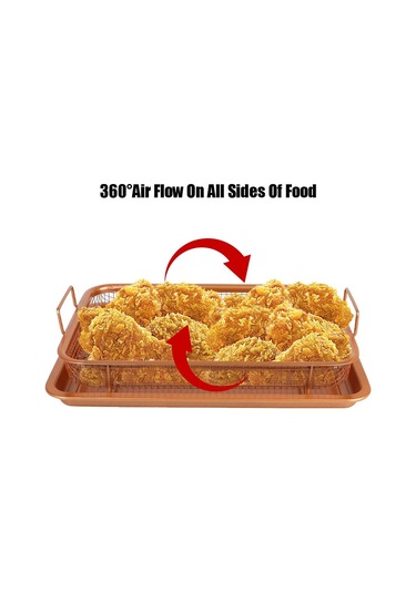 Yapışmaz Cips Sepeti Izgara Çıtır Örgü Yağ Kızartma Fırın Tepsisi Bakır Fırın Hava Fritöz Barbekü Paslanmaz Çelik Fırın Tepsisi Mutfak Aletleri Altın