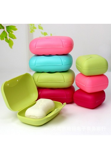 Wezone Rezervuar Kapaklı Seyahat Sabun Kutusu Büyük Boy Şeffaf Plastik Taşınabilir Ev Bakımı Gereci