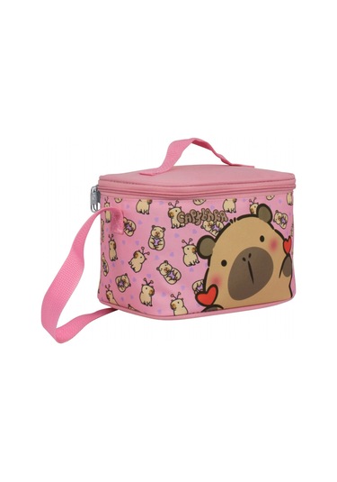 Capybara Kız Çocuk Isı Yalıtımlı Beslenme Çantası - Pembe - 5213 Çok Renkli