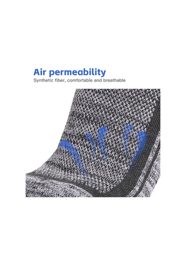 Geeksen Uzun Çorap Kayak Çorabı Açık Gri 35-39, Isı Sağlar Nefes Alır, Dayanıklı Parmak Bölgesi, Outdoor Sporlar İçin Gri