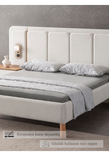 Anna Delux Çift Kişilik Çok Amaçlı Yatak Örtüsü Seti Gri Pamuk Nevresim Takımı Günlük 220x240 Gri