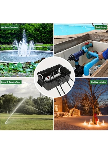 Fochsia Beyaz Renkli Outdoors Uzatma Kablosu Priz Koruma Kutusu