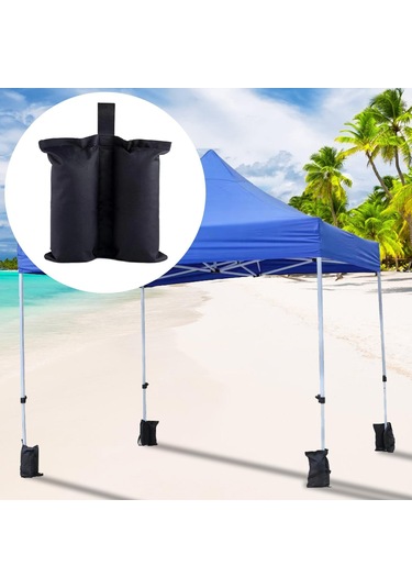 Homyl 4 Adet Kum Torbaları Taşınabilir Gölgelik Siyah
