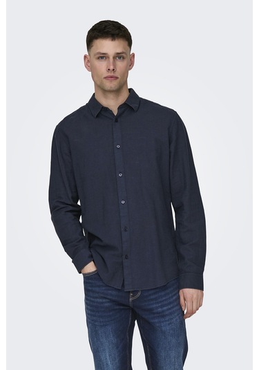 Only & Sons Erkek Gömlek 22012321 Lacivert Lacivert