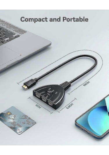 Hdmi Switcher Gana, Hdmi Switcher, 3'ü 1 Arada Hdmi Splitter