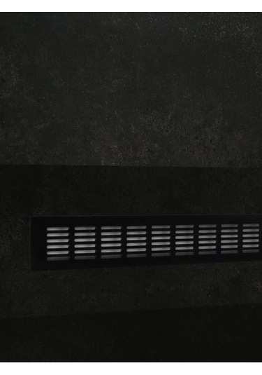 Aksmebel 480x60 Mm Metal, 2 Adet, Düz Siyah Havalandırma Izgarası 271397009