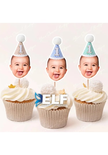 Kişiye Özel Resimli Pasta Süsü Doğum Günü Söz Nişan Düğün Bride 10 Adet 0