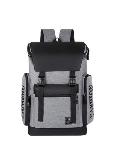 Siyah Trendy Yüksek Kapasiteli Erkek Sırt Çantası Eğlence Açık Seyahat Çantası Bilgisayar Çantası Ortaokul Öğrencisi Kolej Okul Çantaları Siyah