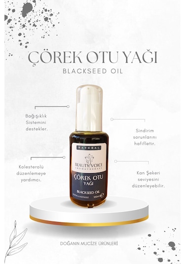 Beauty Voice %100 Saf Çörek Otu Yağı 100 Ml - Losyon Pompalı Şişe