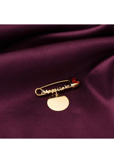 Yazı Yazılabilen Maşallahlı Altın Çengelli İğne VACIS14K20586