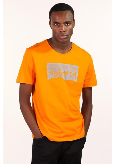 Arma Erkek Bisiklet Yaka Tişört Y22344401801 Turuncu