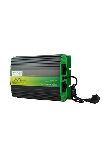 Nps1000-12 Apex 1000w Şarjlı Tam Sinüs İnverter 12v