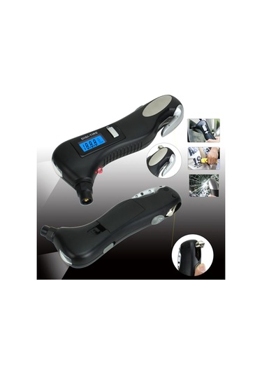 Vislone Dijital Lastik Basıncı Ölçer Dijital Lastik Şişirici Lastik Test Cihazı Siyah