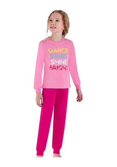 Ersoy 745u Kız Çocuk Uzun Kollu Pijama Takımı-pembe Pembe