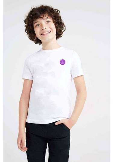 Mamamoo Logo Crown Baskılı Unisex Çocuk Beyaz Tshirt