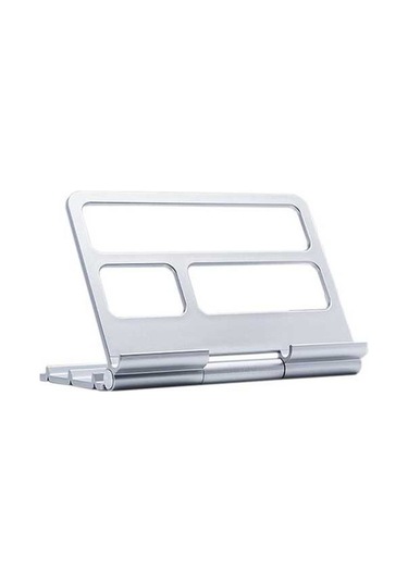 Pazly Katlanabilir Bilgisayar Standı - Masaüstü Cep Telefonu/ Tablet Standı - Gümüş/siyah - Dikey Depolama Tasarım - Optimize Edilmiş