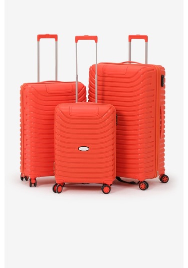 3'lü Set Silikon Kırılmaz Pp Unisex Turuncu Valiz Pwvlz005 Turuncu