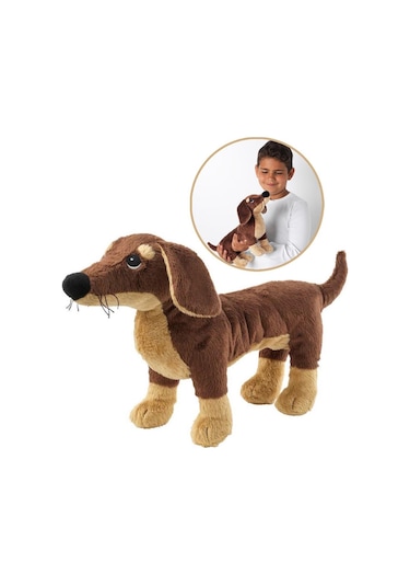 İkea Smaslug Yumuşak Peluş Oyuncak Köpek 44 Cm Kahverengi