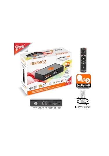 Hiremco Matrix Pro 4K UHD Android10 Uydu Alıcısı