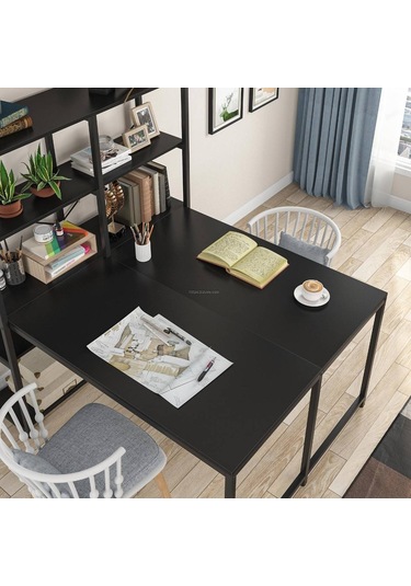 Zizuva Zizuva Tasarım Karşılıklı Siyah Ev Ofis Bilgisayar Raflı Kitapl