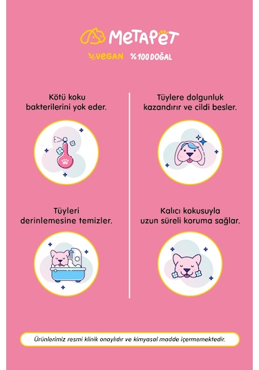 Metapet Tüy Sağlığı İçin Hassas Ciltli Yavru Köpek Şampuanı Koku Giderici 250 ML