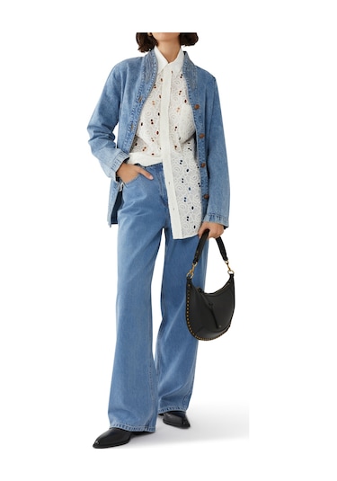 Remain Birger Christensen Cocoon Yüksek Bel Kot Pantolon Mavi