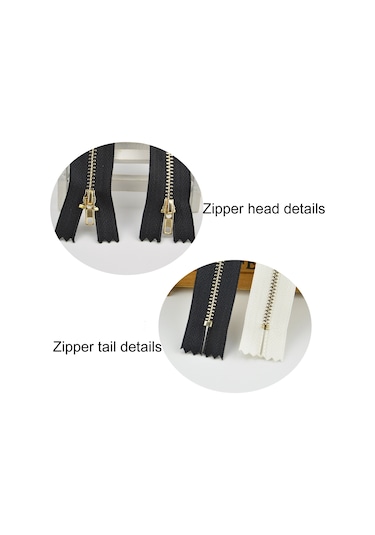 100 Adet No.3 Metal Bakır Fermuarlı Pantolon Placket Fermuar, Özellikler: 11cm Platin + Beyaz