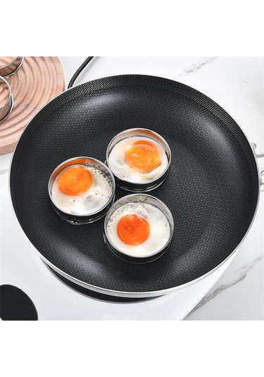 Kangvka 8 Adet 10 Cm Gümüş Renk Paslanmaz Çelik Pasta Kalıbı, Çift Kenarlı Tart Formu, Hamur Şekillendirici, Fırın Ve Lavabo Uygun, Pişirme Aletleri Seti Gümüş