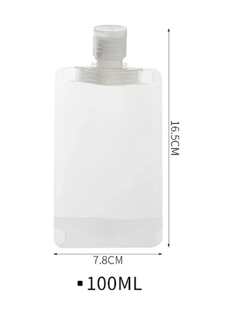 3 Adet 100ml Krem Şampuan Kabı Tekrar Kullanılabilir Set Beyaz - Şeffaf
